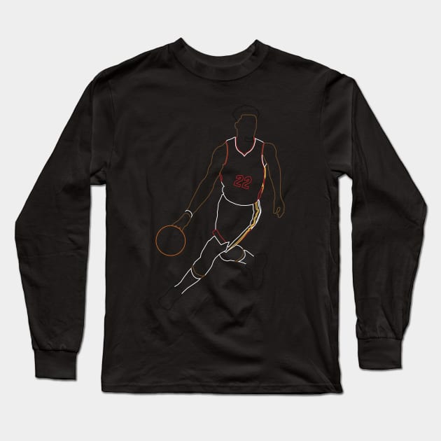 Jimmy Butler Heat Neon Long Sleeve T-Shirt by xRatTrapTeesx
